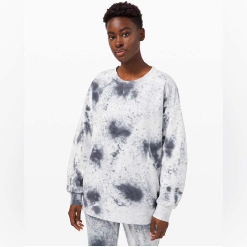 Lululemon Perfectly Oversized Marble Tie-Dye Crewneck Sweater